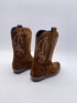 Clic! Western cowboylaarsjes country cognac wit stiksel